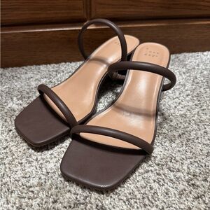a new day Brown Block Heel Sandals